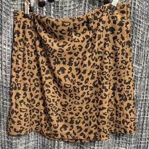SHEIN Animal Print Mini Skirt - Black and Brown leopard print.